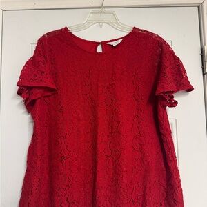 Liz Claiborne Bold Red Top